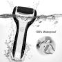 Electric Foot Scrubber Waterproof Pedicure Foot File Callus Remover Hard Skin Remover for Feet Heels and Dead Skin with 3 Roller Heads (Black)