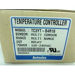 Autonics TC3YT-B4R16 Temp Control, W72 X H36 mm, on/Off - Proportional, 3 Digit Display, Relay Output 16A, J, K, RTD Input, 100-240 VAC