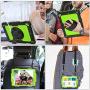 SEYMAC stock Case for iPad 6th/5th Generation, [Full-Body] Protection with 360 Degrees Rotating Stand [Pencil Holder] Hand Strap for iPad 5th/6th/ Air 2/ Pro 9.7(Green+Black)