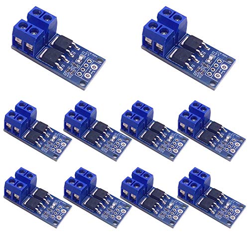 Huayao10PCS DC 5V-36V 15A(Max 30A) 400W Dual High-Power MOSFET Trigger Switch Drive Module 0-20KHz PWM Adjustment Electronic Switch Control Board Motor Speed Control Lamp Brightness Control