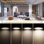 Albrillo 6 Inch Ultra-Thin LED Recessed Ceiling Lights — 13.5W 1100 Lumen, Dimmable 3000K Soft Warm Light, Low Profile Canless Downlights with Junction Box, 4 Pack, ETL Certified