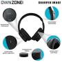 Sharper Image OWN ZONE Wireless Rechargeable TV Headphones- RF Connection, 2.4 GHz, Transmits Wirelessly up to 100ft, No Bluetooth Required, AUX, RCA, & Optical Cable Included (Black)