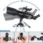 ESSLNB Telescopes for Adults Astronomy Beginners Kids 400X80mm with 10X Smartphone Adapter Adjustable Tripod Case and Moon Filter Erect-Image Diagonal Prism