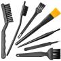 Computer PC Keyboard Laptop Electronics Camera Small Cleaning Brush Kit (Black, Set of 7)