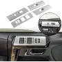Car Window Lift Switch Button Cover Tirm for Toyota 4Runner 2010-2020 (Silver)