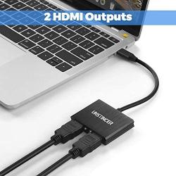 USB C to Dual HDMI Adapter,Type C/Thunderbolt 3 to HDMI Converter 4K@30Hz,USB C Dual Monitor Adapter for MacBook Pro 2020/2019,MacBook Air 2020/2019,Ipad Pro 2020,Dell XPS,Surface Book 2,etc.