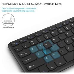 Wired Keyboard and Mouse, Jelly Comb Ultra Thin Full Size USB Wire Corded Keyboard Mouse Combo Set with Number Pad for Computer, Laptop, PC, Desktop, Notebook, Windows 7, 8, 10 (Black)