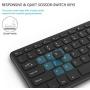 Wired Keyboard and Mouse, Jelly Comb Ultra Thin Full Size USB Wire Corded Keyboard Mouse Combo Set with Number Pad for Computer, Laptop, PC, Desktop, Notebook, Windows 7, 8, 10 (Black)