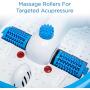 Ivation Foot Spa Massager - Heated Bath, Automatic Massage Rollers, Vibration, Bubbles, Digital Adjustable Temperature Control, 3 Pedicure Attachments