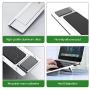 Invisible Laptop Stand, licheers Foldable Aluminum Notebook Stand for Desk, Laptop Holder Riser Compatible with Laptops, Tablets, Keyboards and More (Silver)