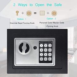 JUGREAT Safe Box with Induction Light,Electronic Digital Securit Safe Steel Construction Hidden with Lock，Wall or Cabinet Anchoring Design for Home Office Hotel BusinessGun Passport Cash（2 Pack）
