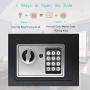 JUGREAT Safe Box with Induction Light,Electronic Digital Securit Safe Steel Construction Hidden with Lock，Wall or Cabinet Anchoring Design for Home Office Hotel BusinessGun Passport Cash（2 Pack）