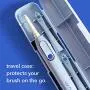 hum by Colgate Smart Battery Toothbrush Kit, Sonic Toothbrush with Travel Case and Replacement Head, Teal