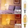 LED Light Bulbs, Emotionlite Dimmable Candelabra Bulbs, E12 Base, Warm White, Chandelier Light, Ceiling Fan Bulb, 40W Equivalent, 4W, 2700K, 350LM, UL Listed, 6 Pack LED Light Bulbs, Emotionlite Dimmable Candelabra Bulbs, E12 Base, Warm White, Chandelier Light, Ceiling Fan Bulb, 40W Equivalent, 4W, 2700K, 350LM, UL Listed, 6 Pack