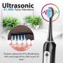 Pyle Health Ultra Sonic Wave Rechargeable Electric Toothbrush with 3 Brush Modes, Two Minute Timer, 2 Oral Brush Heads, Automatic Charging Dock Holder - for Kids, Teens, Adults - PHLTB41BK.5 (Black)