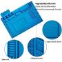 Kaisiking S-160 Silicone Repair Mat Electronics Repair Mat Magnetic Repair Mat Silicone Soldering Mat with 2 ESD Tweezers and Anti-Static wrist strap for Soldering, Electronics Repair,17.8 x 11.8 inch