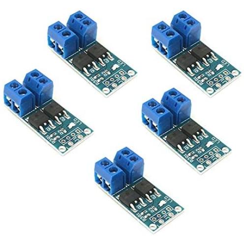 SongHe 5PCS DC 5V-36V 15A(Max 30A) 400W Dual High-Power MOSFET Trigger Switch Drive Module 0-20KHz PWM Adjustment Electronic Switch Control Board Motor Speed Control Lamp Brightness Control
