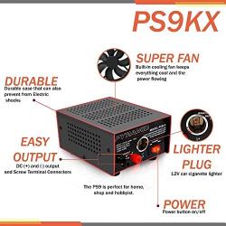 Pyramid PS9KX Universal Compact Bench Power Supply-5 Amp Linear Regulated Home Lab Benchtop Converter w/ 13.8 Volt DC 115V AC 70 Watt Input, Screw Type Terminal, 12V Car Cigarette Lighter