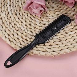 FRCOLOR Hair Cutter Comb Double Side Haircut Scissors Hair Cutting Razor Comb for Both Long and Short Hair(Black)