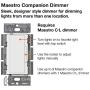 Lutron MA-R-WH Maestro Companion 120V 8.3A Designer Digital Dimmer Switch, White