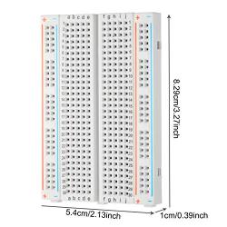 Breadboard Solderless Prototype PCB Board – ALLUS BB-2001 (15pcs) 400 Pin with 4 Power Rails and Double Sided Tape for Raspberry Pi and Arduino
