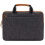 DOMISO 15.6 Inch Multi-Functional Laptop Sleeve Business Briefcase Messenger Bag with USB Charging Port Compatible for 15.6'' Laptop / Apple / IdeaPad / Acer Aspire / HP ENVY 15 / Dell XPS 15,Dark Grey