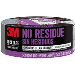 3M 051131998377 Residue Duct Tape, 2420-A, 1.88 Inches by 20 Yards, Silver