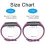 Pack 3 Silicone Bands for Fitbit Charge 4 / Fitbit Charge 3 / Charge 3 SE Replacement Wristbands for Women Men Small Large(Without Tracker) (Large: for 7.1''-8.7'' Wrists, Purple+Mint Green+Pink)