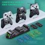 OIVO Controller Charger,Dual Charging Station Updated LED Strap,Charger Docking Station with 2 Rechargeable Battery Packs