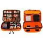 Electronics Organizer Travel Universal Cord Organizer Electronic Accessories Case for Cable, Charger, Phone, USB Drive, SD Card, Mini Tablet(Up to 7.9'') Gray and Orange Electronics Organizer Travel Universal Cord Organizer Electronic Accessories Case for Cable, Charger, Phone, USB Drive, SD Card, Mini Tablet(Up to 7.9'') Gray and Orange