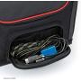 USA GEAR Mini Projector Case S7 Pro Portable Projector Bag Carrying Case with Accessory Storage - Compatible with Small LED Projectors from Vankyo, DR. J, Apeman, GooDee, DBPOWER, CiBest (Red)