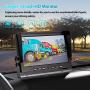 Fookoo Ⅱ HD 1080P Wired Backup Camera System Kit,10 inch HD Dual Split Screen Monitor with Recording IP69 Waterproof Rear View Camera Parking Lines CCD Chip for Truck/Semi-Trailer/Box Truck/RV(DY101)