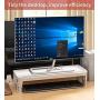 Adjustable Monitor Stand Riser, 6 Height Adjustable Monitor Stand for Laptop, Computer iMac Pc Printer, Ergonomic Desktop Stand with Phone & Tablet Holder