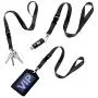 5 Pack of Neck Lanyards with Diamond Shield Retail Package - Detachable Buckle, Enhanced Model Hook and Quick Release Tether - Ideal for ID Badges, Keys, Cell Phones, USB Sticks, Whistles