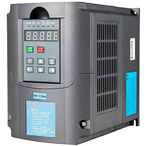 VEVOR VFD 0.75KW,Variable Frequency Drive 7A,CNC VFD Motor Drive Inverter Converter 110V,for Spindle Motor Speed Control (1 Phase Input,3 Phase Output)