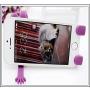 Flexible Cell Phone Holder Mount Premium Flexible Silicone That Bends in Any Direction You Choose. Great for Bike, Home, and car. (Purple)