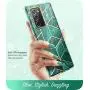 i-Blason Cosmo Series Case Designed for Galaxy Note 20 5G 6.7 inch (2020 Release), Bumper Marble Design Without Built-in Screen Protector (Jade)