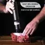 Electric Salt or Pepper Grinder - Battery Operated Ceramic Burr Peppermill Shaker - Automatic Stainless Steel Grinders - Mill With LED Light by Eparé