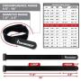 Velour Cinch Straps 1.5'' x 15'' - 6 Pack, Soft Touch Microfiber Reusable Hook and Loop