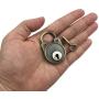 Hyamass 3pcs Vintage Antique Style Mini Archaize Padlocks Key Lock with Keys (Brass)