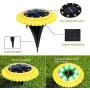 Solar Powered Disk Lights,4PCS 8 LED Waterproof in-Ground Lights Outdoor Solar Ground Lights for Pathway Garden Yard Walkway Pool )