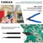Soldering Iron Kit Electronics 60W Adjustable Temperature Soldering Iron, 5pcs Soldering Iron Tips, Solder, Rosin, Solder Wick, Stand and Other Soldering Kits in Portable Toolbox