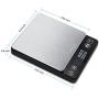 Digital Touch Pocket Scale 0.01oz - Tomiba 3000g Small Portable Electronic Precision Scale (0.1g) Resolution 2 AAA Batteries Included