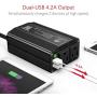 BESTEK 300W Power Inverter DC 12V to 110V AC Car Inverter with 4.2A Dual USB Car Adapter (Black) BESTEK 300W Power Inverter DC 12V to 110V AC Car Inverter with 4.2A Dual USB Car Adapter (Black)