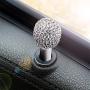 Car Door Lock Pin 2pcs hion Aluminium Alloy Universal with Rhinestones Shining Truck sy Install Interior Decoration Accessories Styling Lightweight Pull Knob(White)