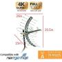 GE Pro Outdoor TV Antenna, Long Range Antenna, 4K 1080P VHF UHF Digital HDTV Antenna, J Mount Included, Weather Resistant, Indoor Attic Mountable, 29884