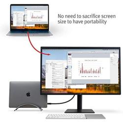 Twelve South BookArc for MacBook | Space-Saving Vertical Desktop Stand for Apple notebooks (Space Grey) Newest Version