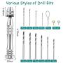 Pin Vise Hand Drill Bits Set Pearl Drilling Holes Tool Kit Mini Bench Vice for Drilling Tool DIY,Model Making,Metal Wood,Jewelry,Delicate Manual Work & Electronic Assembling (Silver)