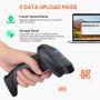 Tera Barcode Scanner 1 Mega Pixel Camera 2D 1D QR with Extremely Stable Stand Wireless &Wired Handheld Imaging Bar Code Reader for Warehouse Library Store PDF417 on Drivers License