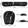 Anyshock Keyboard Wrist Rest Set and Ergonomic Mouse Pad with Wrist Support Memory Foam Filled Non Slip Durable Comfortable Lightweight Wrist Pad for Easy Typing & Pain Relief (Black Marble)